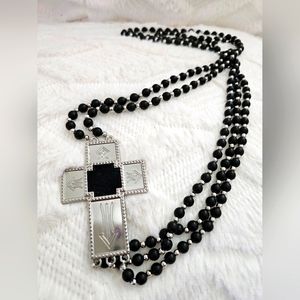 Pink Zebra Cross w Beads Necklace Just Add Soaks Jewelry! For EZPZ Fragrance NEW